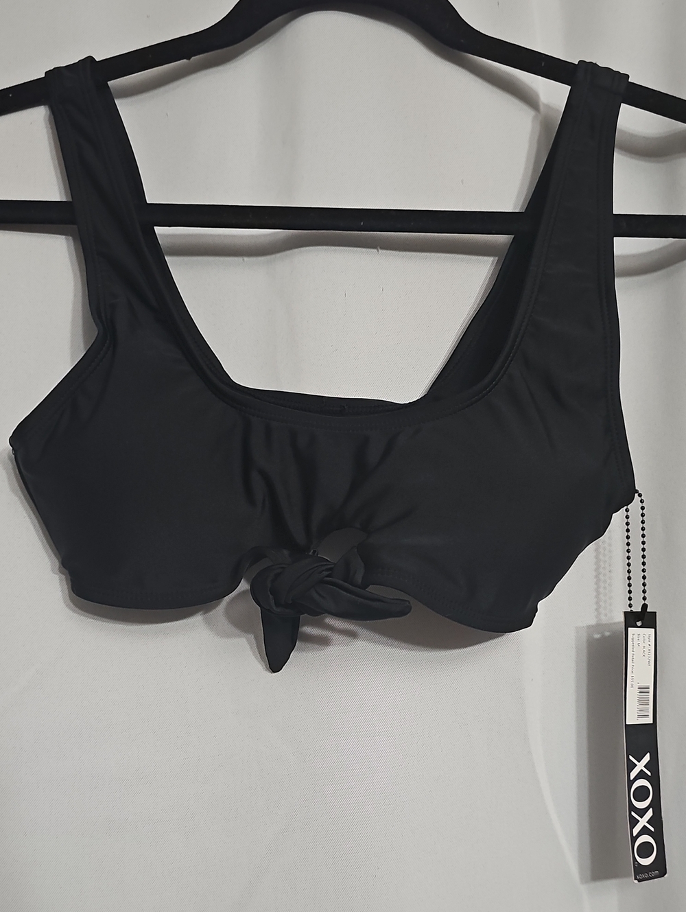 XOXO Women S Scoop Neck Bikini Swimsuit Top with Tie-Front
